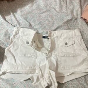 Express White Women's Shorts denim shortie mid rise 14